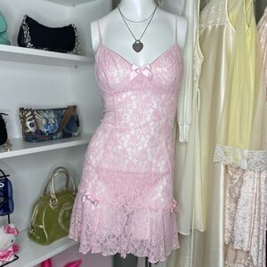 Y2K Coquette Lace Mini Dress